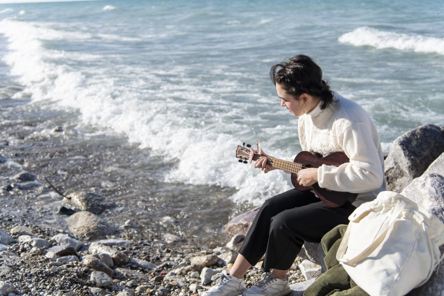 Many Carthage students have been known to bring an instrument down to the waterfront (although it's not usually a ukulele!).